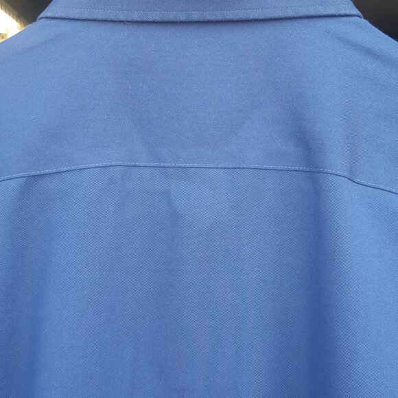 Michael Kors SZ16 Slim Fit Men's Wrinkle Free Cotton Marine Blue Button Up Shirt - Picture 6 of 15